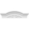 Ekena Millwork Segment Arch W/ Flankers 3 Spoke Architectural Grade PVC Pediment, 24"W x 7"H x 2-1/2"P PEDPS024X070SGF03 - alternate 5
